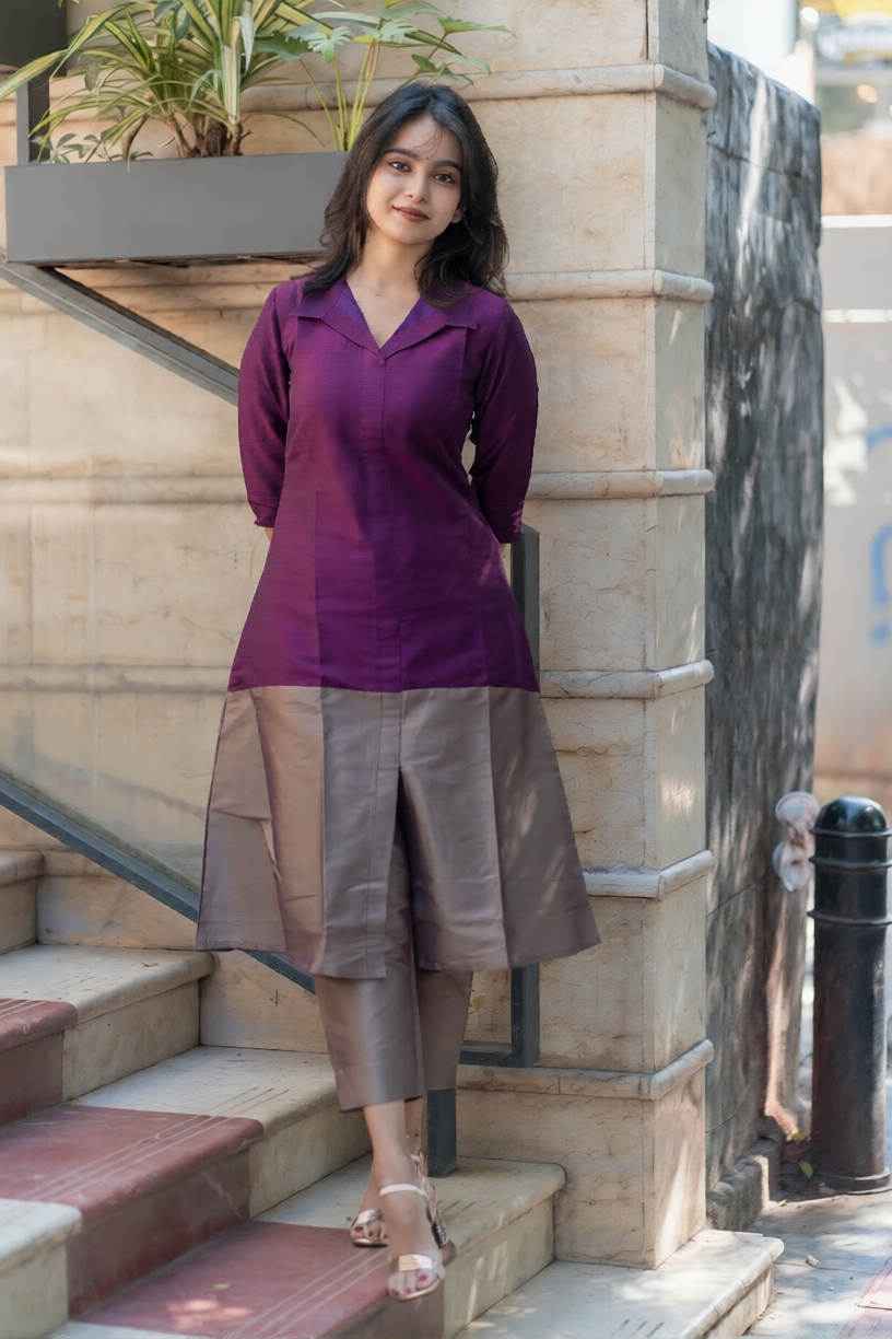 Premium Dual Shade Kurta Set (Buy 1 Get 1 Free)