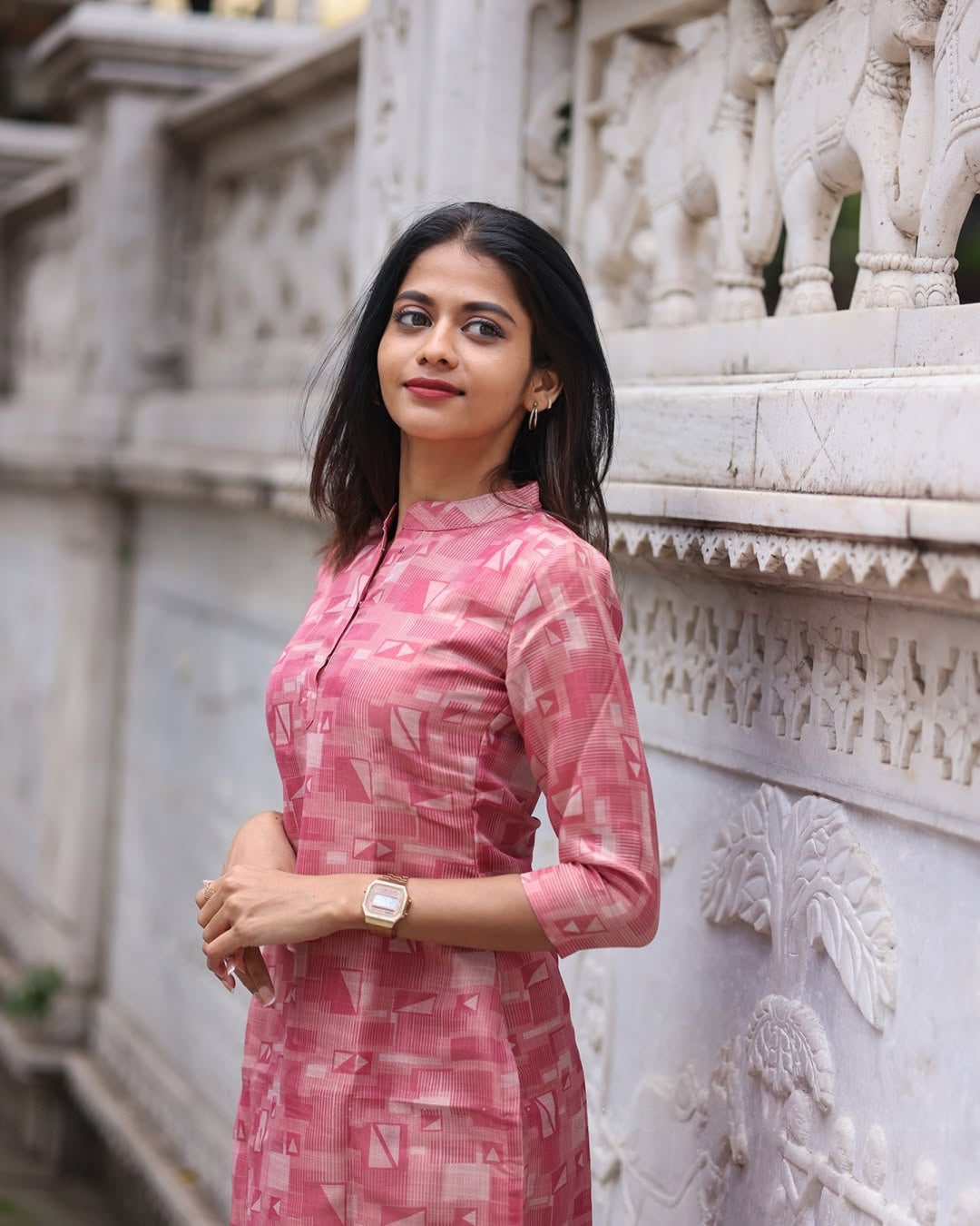 Maroon Cotton Kurti Set with Printed Dupatta (Buy 1 Get 1 Free)