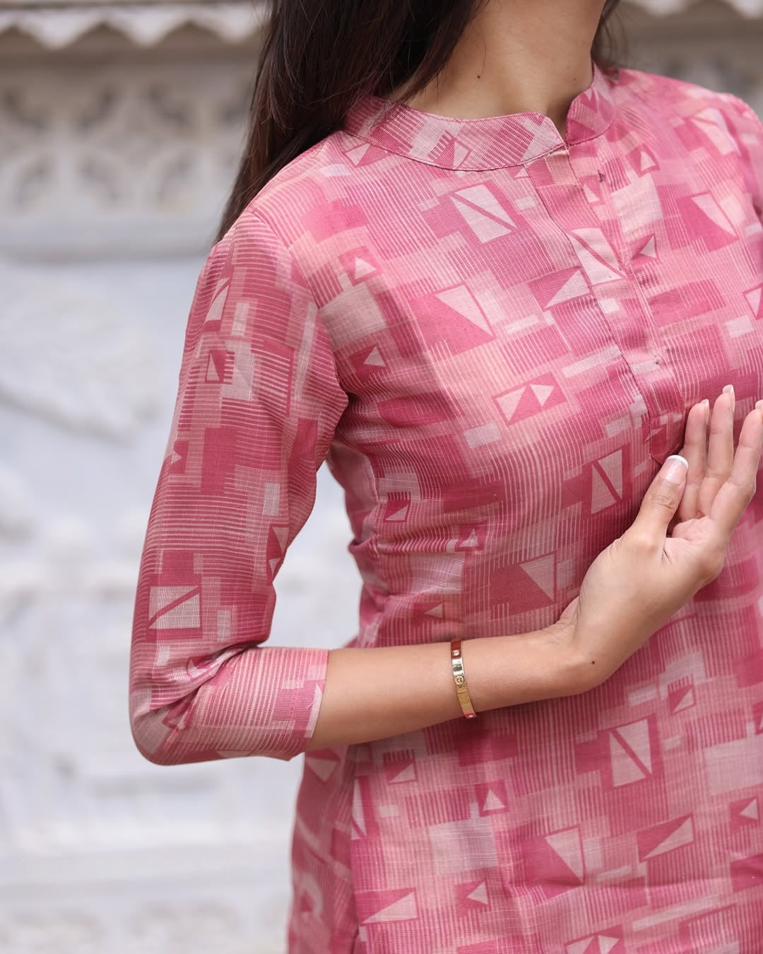 Maroon Cotton Kurti Set with Printed Dupatta (Buy 1 Get 1 Free)