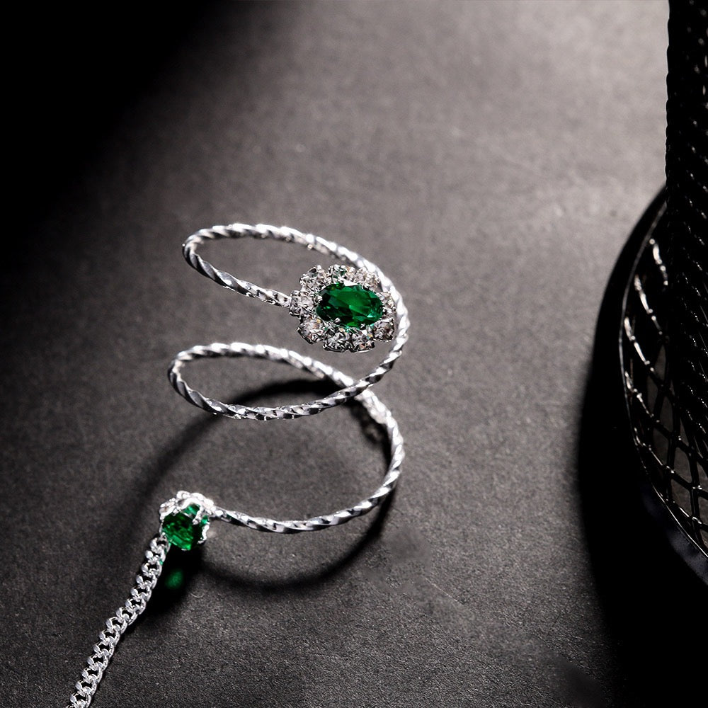 Emerald Show Stopper Hand Jewellery