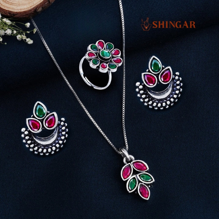 Exclusive Jewelry Box of 3 Matching Sets - Earrings, Necklace and Rings