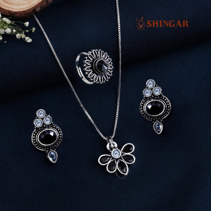 Exclusive Jewelry Box of 3 Matching Sets - Earrings, Necklace and Rings