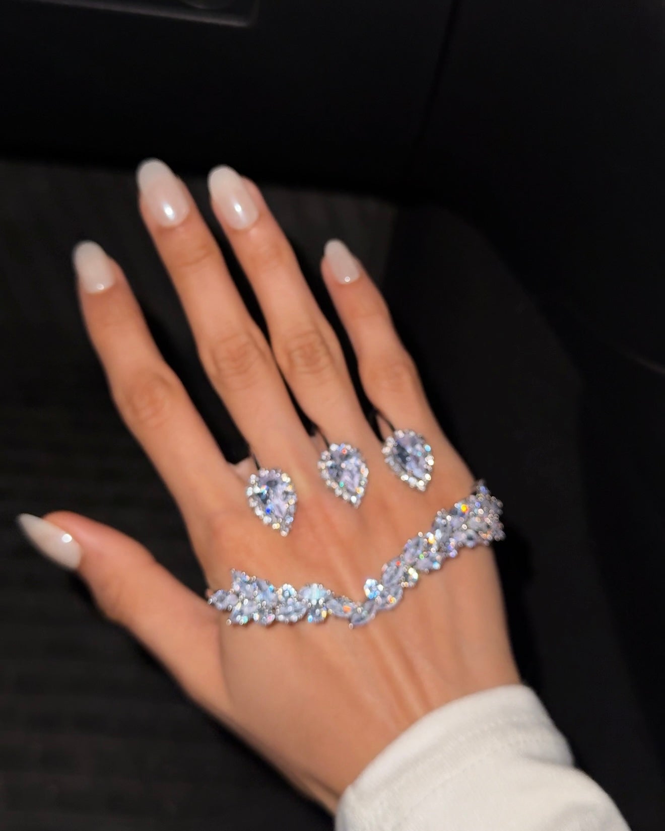 Midnight Spark Rhinestone Hand Jewellery