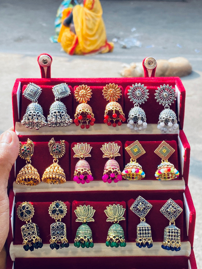 viral 12 piece jhumka with Box Hamper