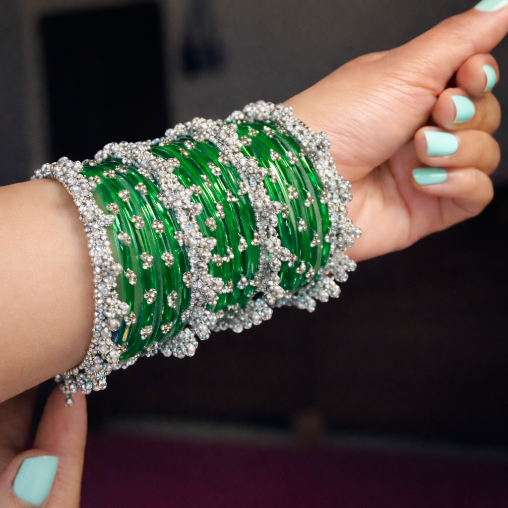 Kashmiri Ghunghroo – Shivratri Green full set (1 )