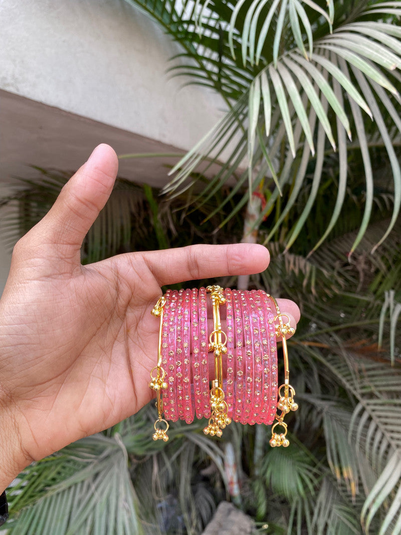 12 pieces raindrops bangles and 4 pieces Kashmiri bangles set