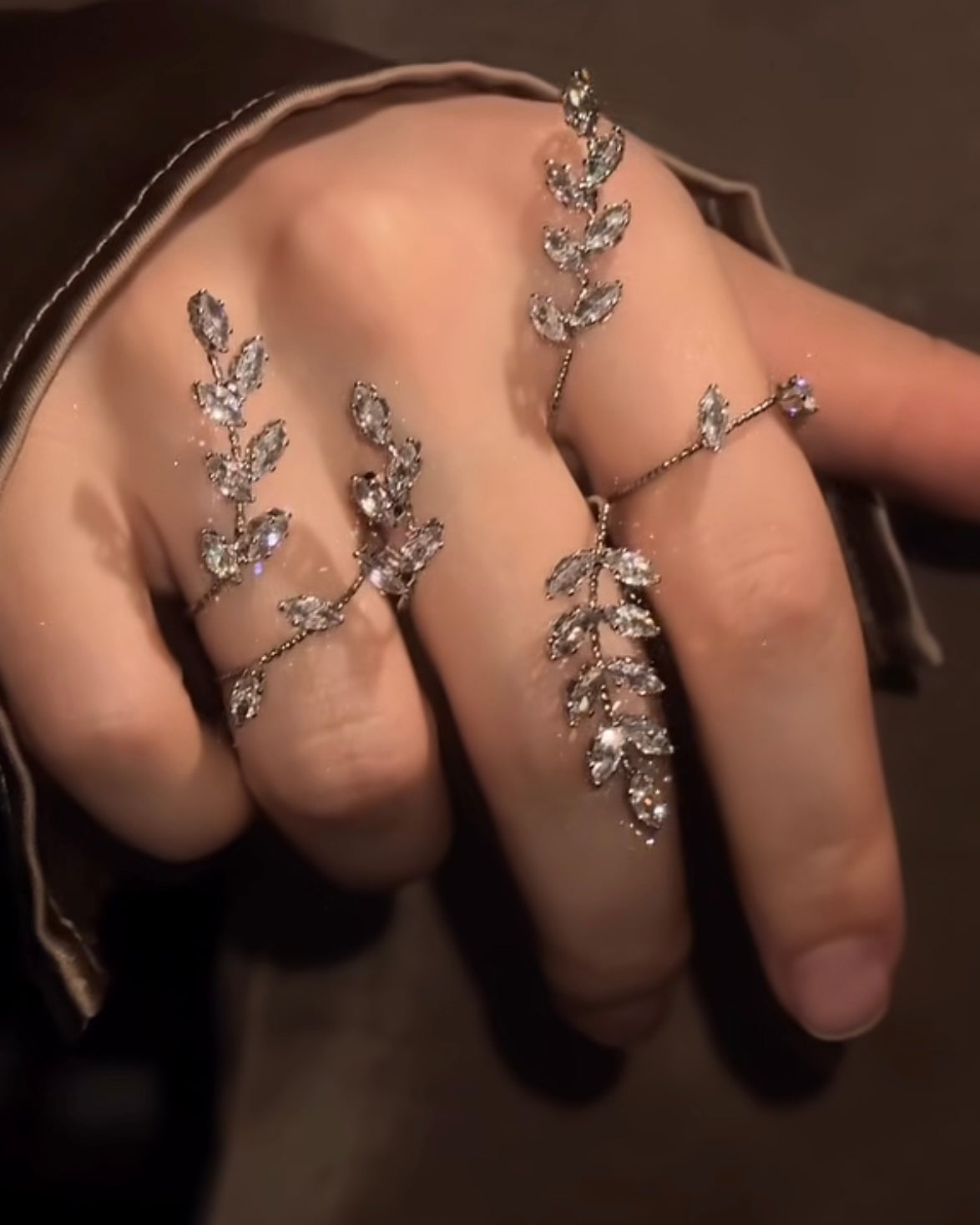 Leafy Luster Luxe Hand Jewellery