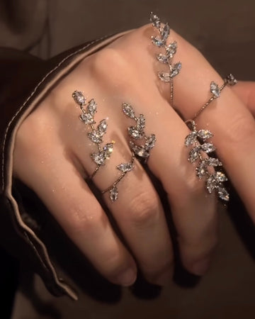 Leafy Luster Luxe Hand Jewellery