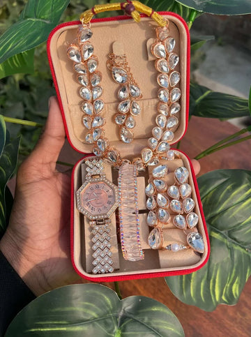 Rose Gold Jewellry Combo + Box