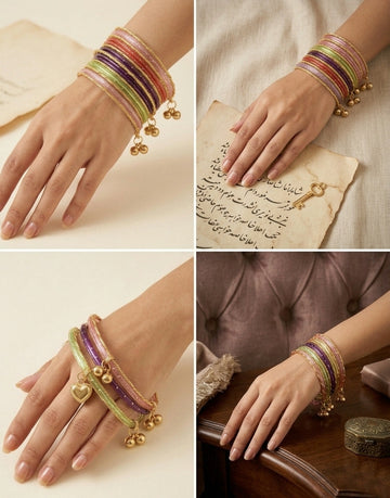 Kashmiri Ghungroo With Raindrop Bangles
