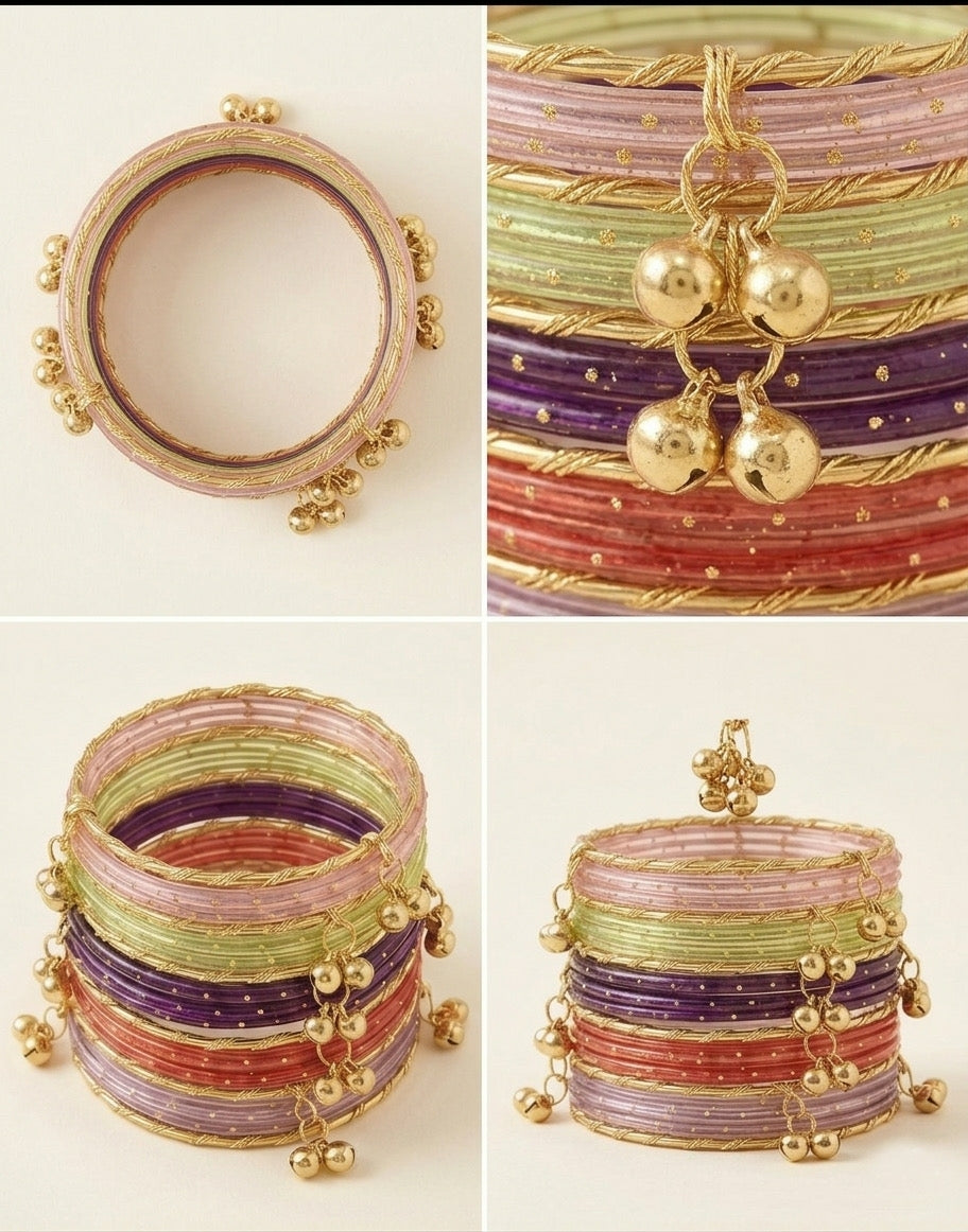 Kashmiri Ghungroo With Raindrop Bangles