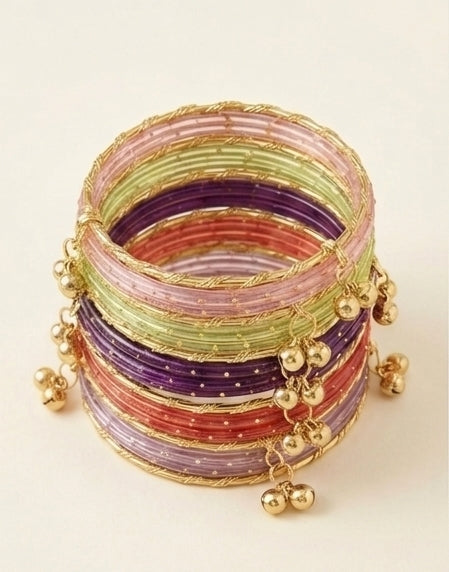 Kashmiri Ghungroo With Raindrop Bangles