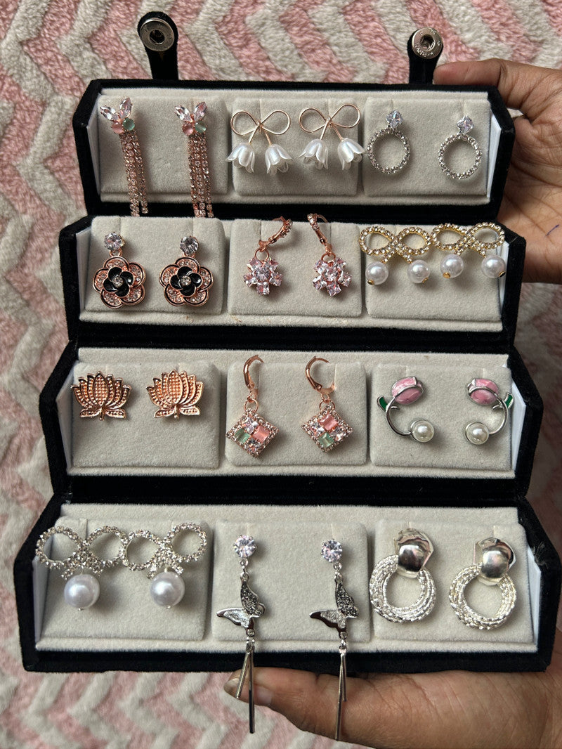 16 White Jhhumka with + Box