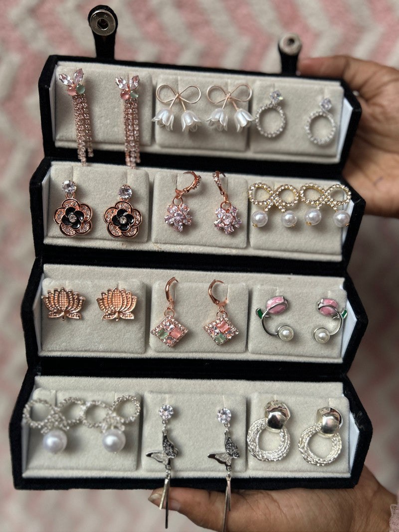 16 White Jhhumka with + Box