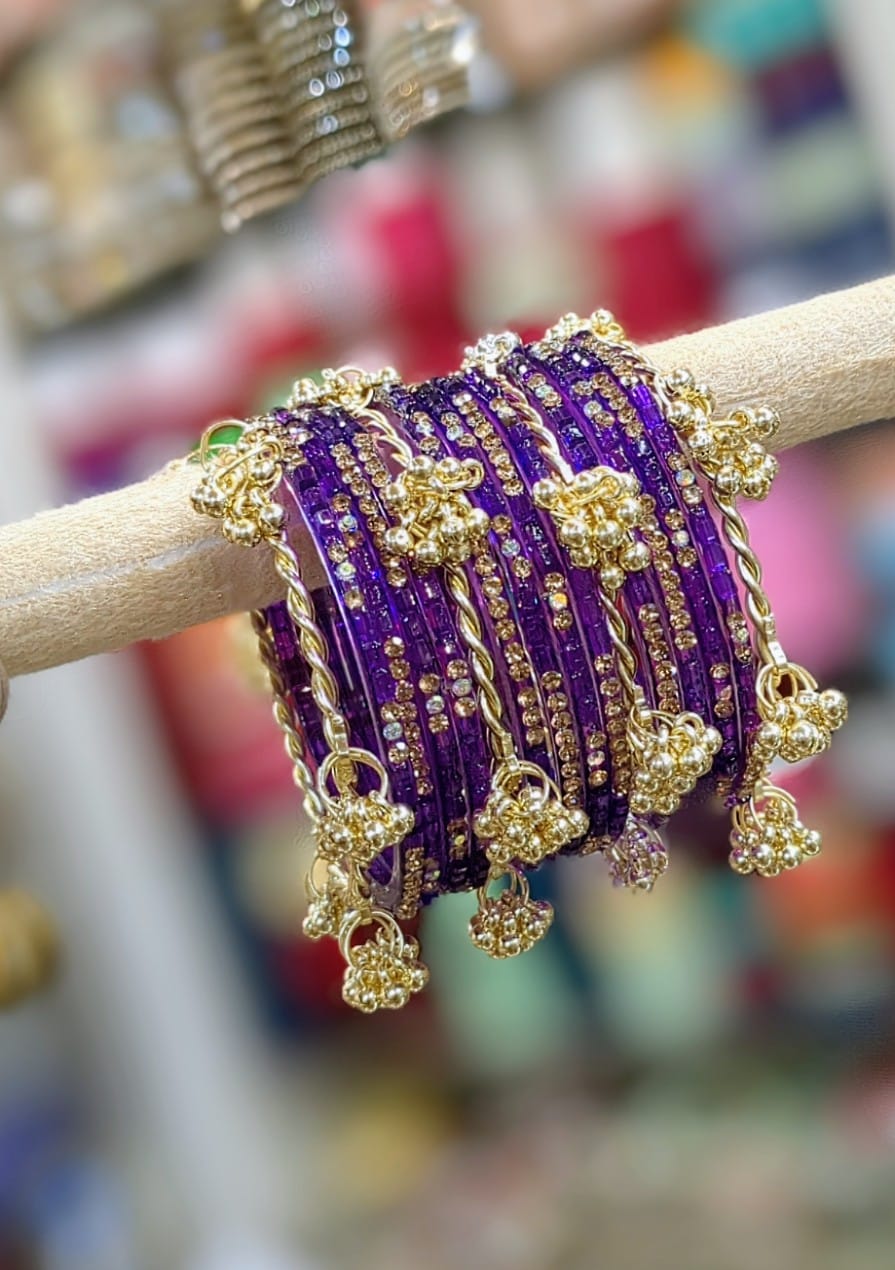 Kashmiri Ghunghroo Bangles Set | 16 Pieces Traditional Bangles