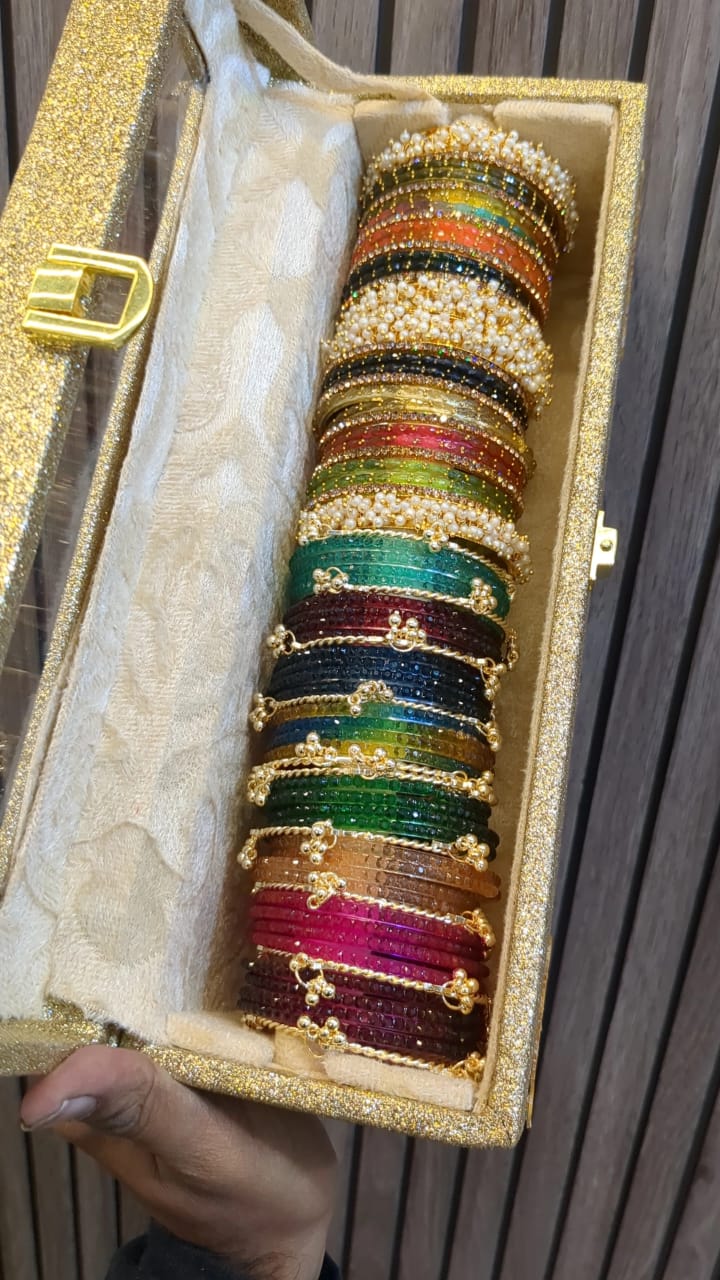 Kashmiri Ghunghroo Traditional Bangles – Shivratri Green full set
