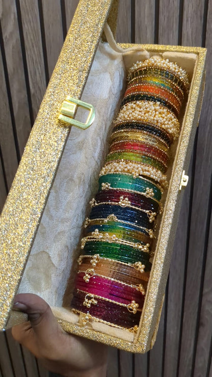 Kashmiri Ghunghroo Traditional Bangles – Shivratri Green full set