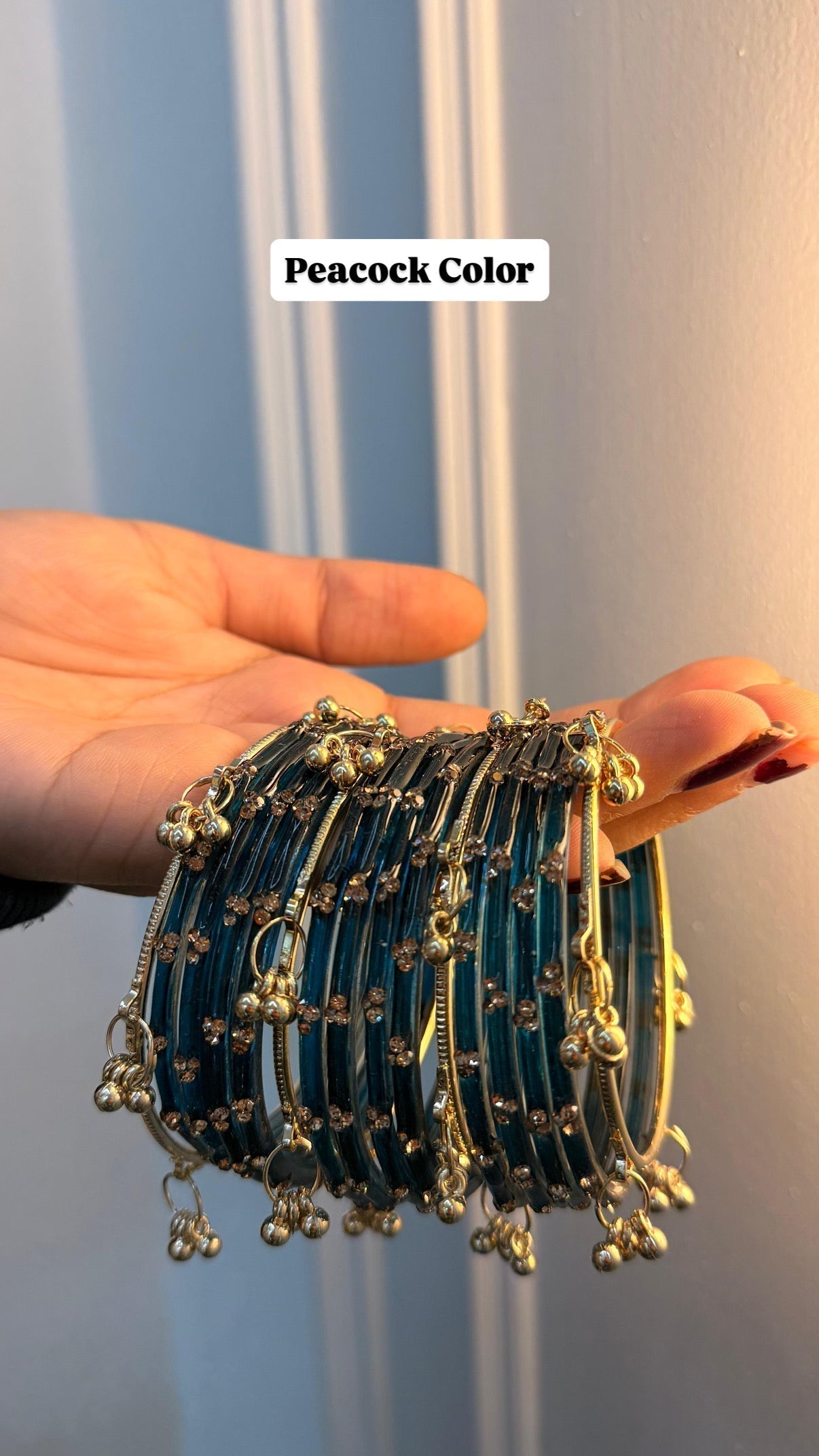 12 Bangles Set With Ghungroo Bangles