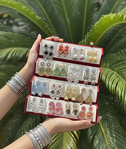 INDO-WESTERN 16 PCS JEWELLERY + BLACK BOX