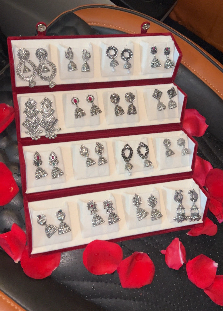 16-32 PC OXIDISED JHUMKAS + BLACK BOX 2.0