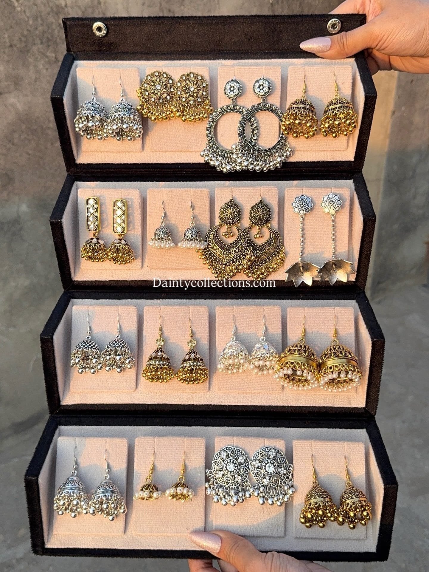 16-32 PC OXIDISED JHUMKAS + GOLDEN BLACK BOX 4.0