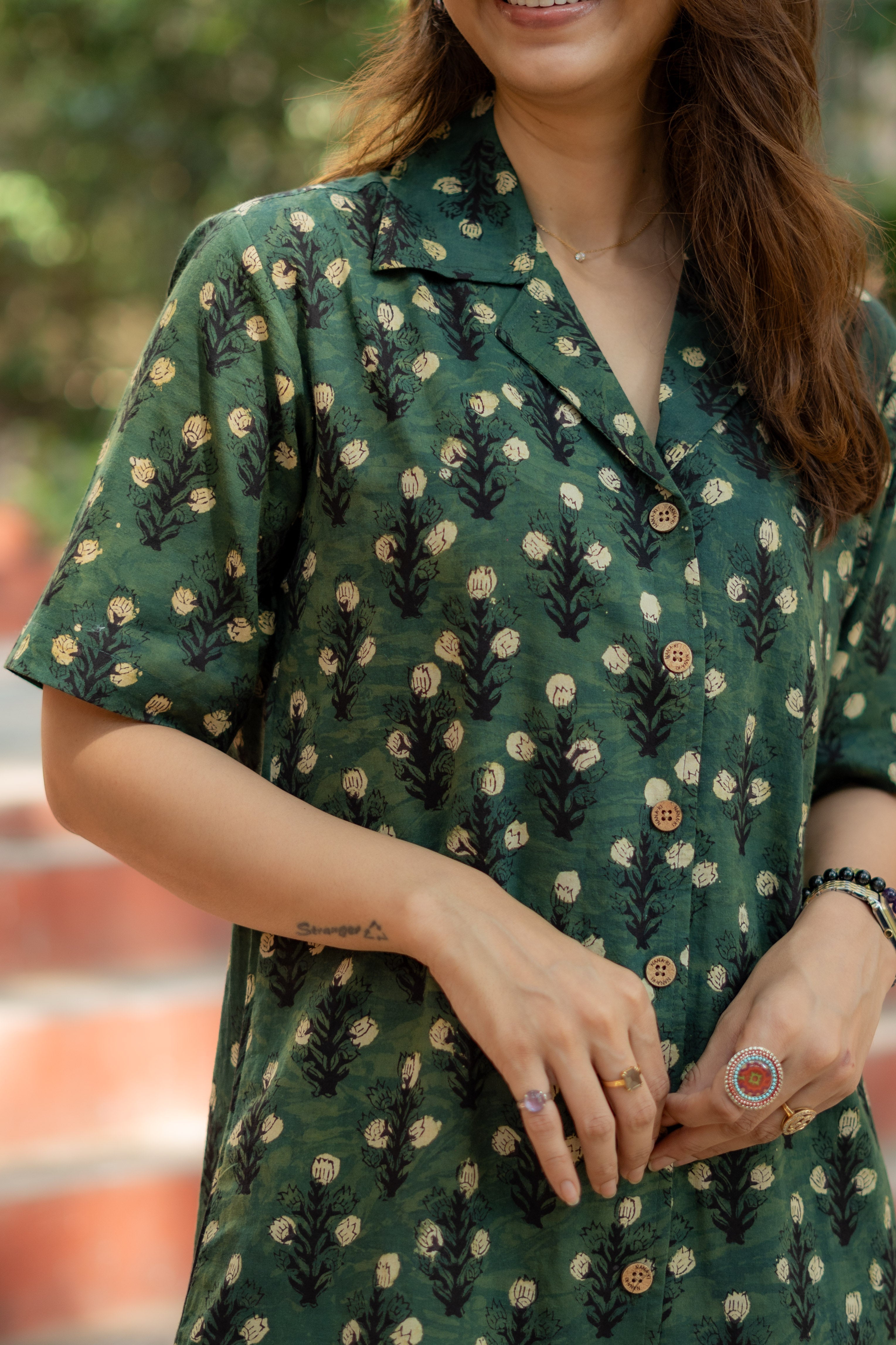 Nilgiri Spring Handblock Cotton Shirt Kurti (Buy 1 Get 1 Free)