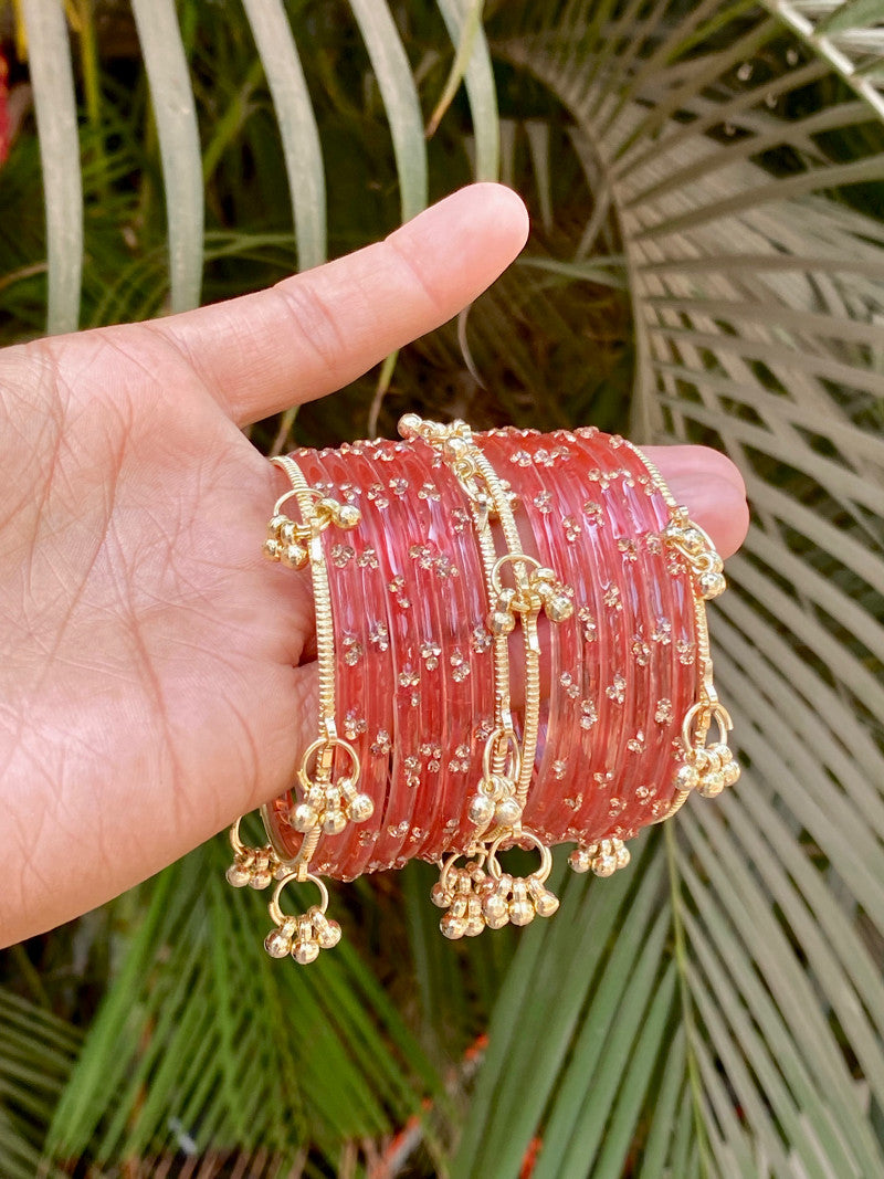 12 pieces raindrops bangles and 4 pieces Kashmiri bangles set