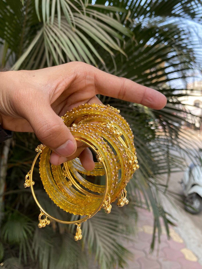 12 pieces raindrops bangles and 4 pieces Kashmiri bangles set