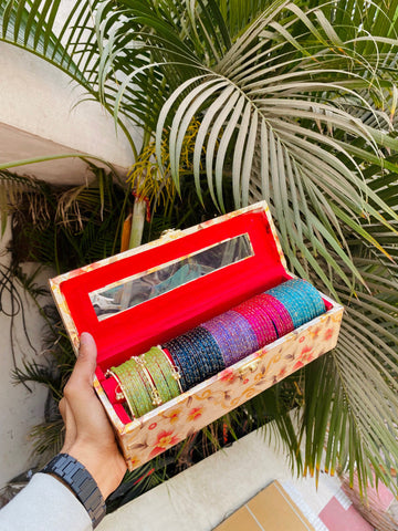 Trendy Kashmiri & raindrops bangles box 🌸💗